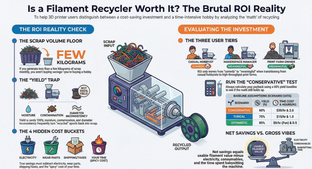 Is a Filament Recycler Worth It? (M1/R1 ROI Calculator)
