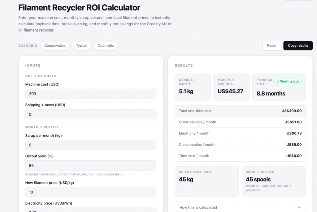 What to Do With Bambu AMS Filament Poo: 5 Options Ranked for Your Setup 8 Filament Recycler ROI Calculator