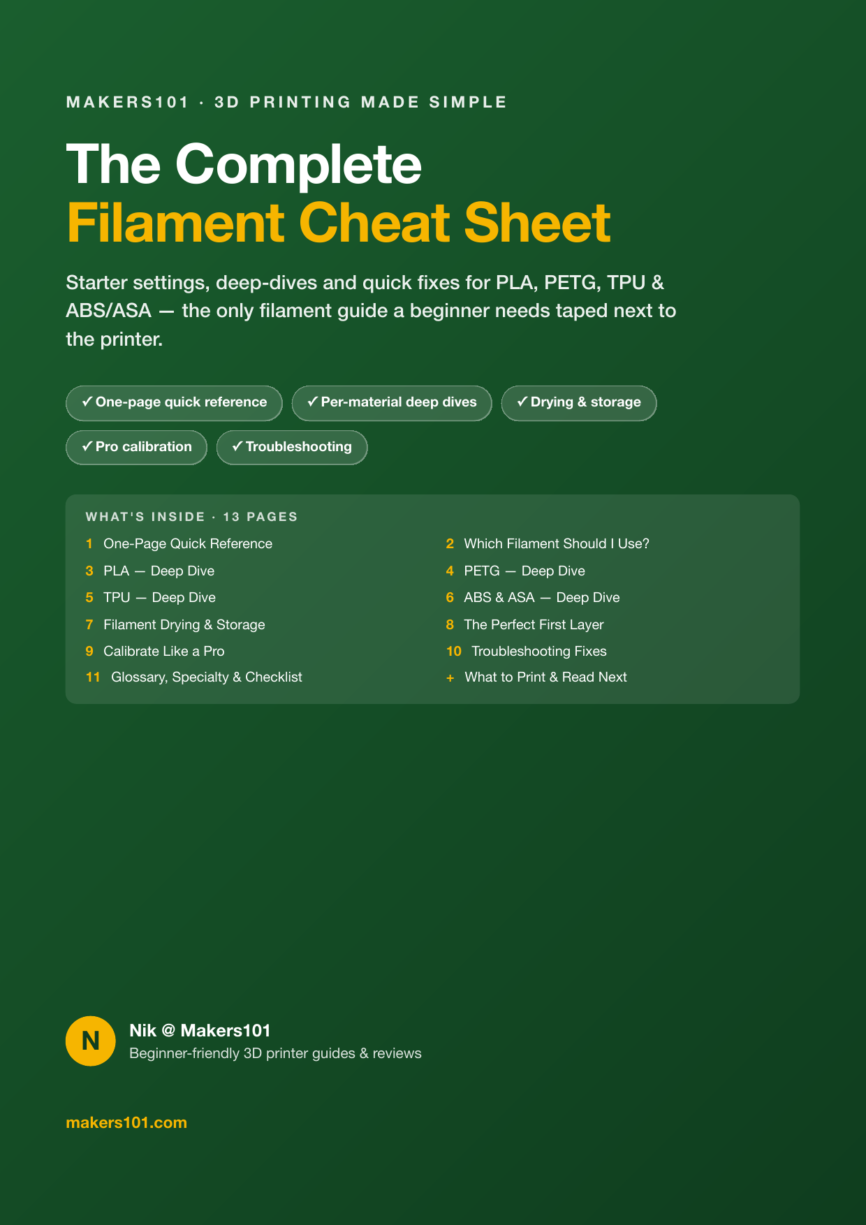 The Complete
Filament Cheat Sheet preview