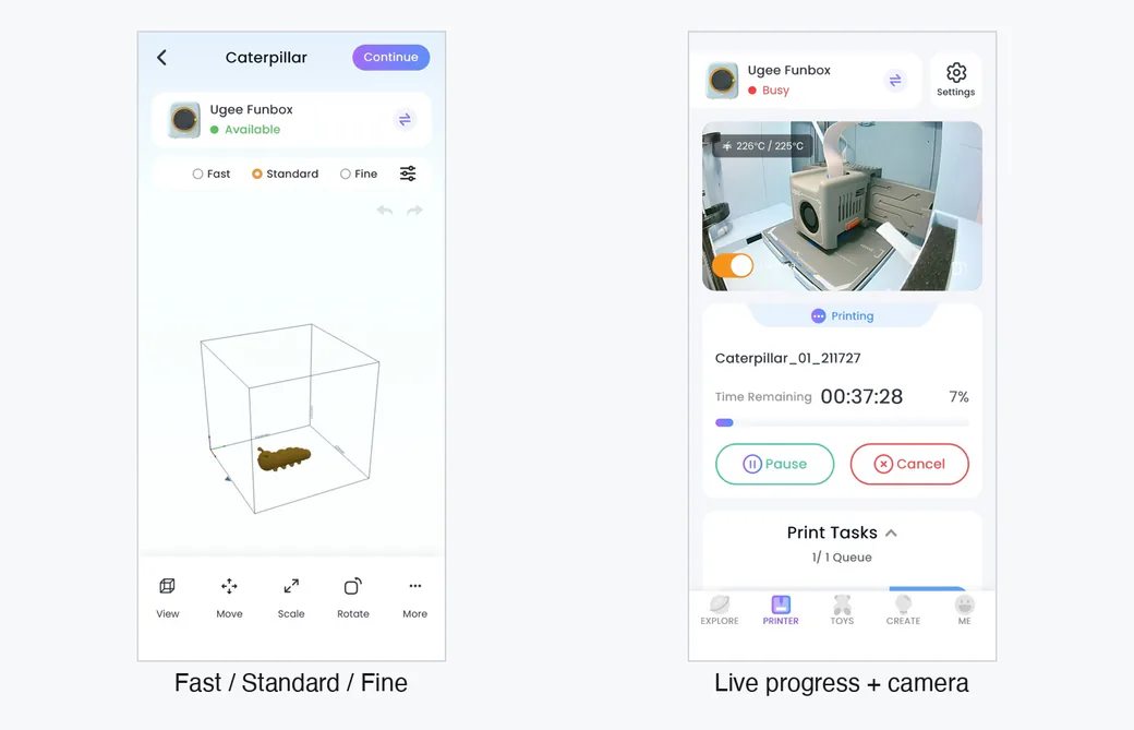 ugee Funbox 3D Printer Review: I Gave It to a 6-Year-Old for a Week 12 ugee funbox app print controls