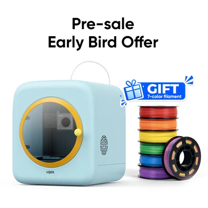 ugee Funbox 3D Printer Review: I Gave It to a 6-Year-Old for a Week 27 ugee Funbox pre-sale early bird offer with the printer and seven rolls of colored PLA filament