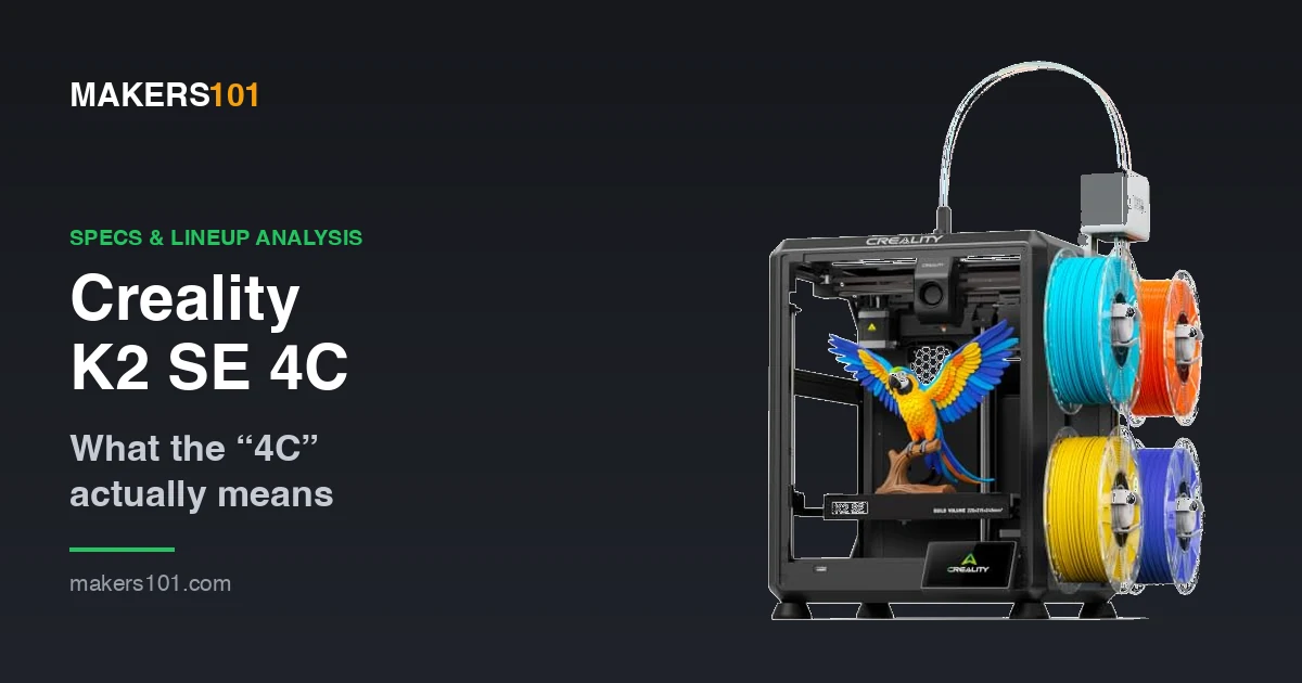 Creality K2 SE 4C 3D Printer: What "4C" Means (and Why It's Not a CFS) 1 Creality K2 SE 4C 3D Printer: What “4C” Means (and Why It’s Not a CFS)