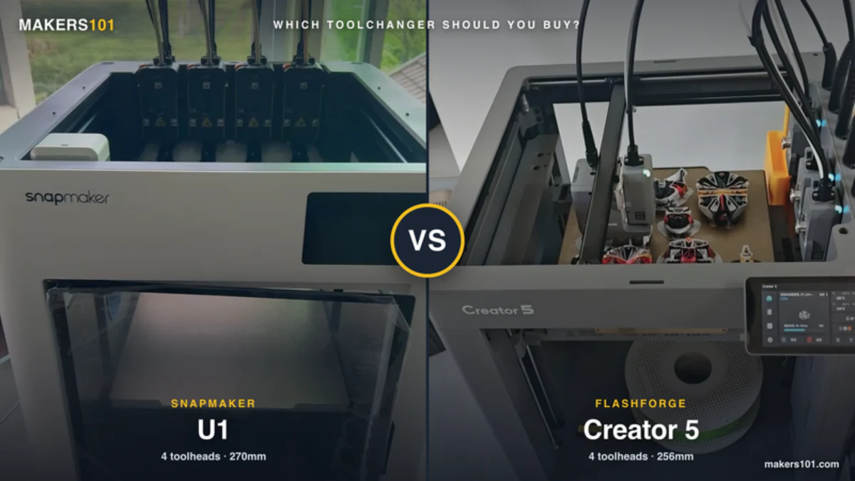 Snapmaker U1 vs Flashforge Creator 5: Which Toolchanger Should You Buy? 4 Snapmaker U1 vs Flashforge Creator 5: Which Toolchanger Should You Buy?