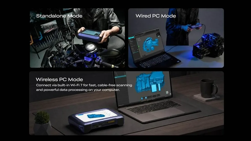 Creality Sermoon P1S 3D Scanner: Price, Specs, P1 Comparison, and What Still Needs Testing 5 Creality Sermoon P1S used in standalone, wired PC, and wireless Wi-Fi 7 PC scanning modes