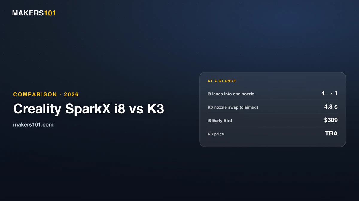 Creality SparkX i8 vs K3 (2026): Back the Crowdfund or Wait for the Nozzle Changer?