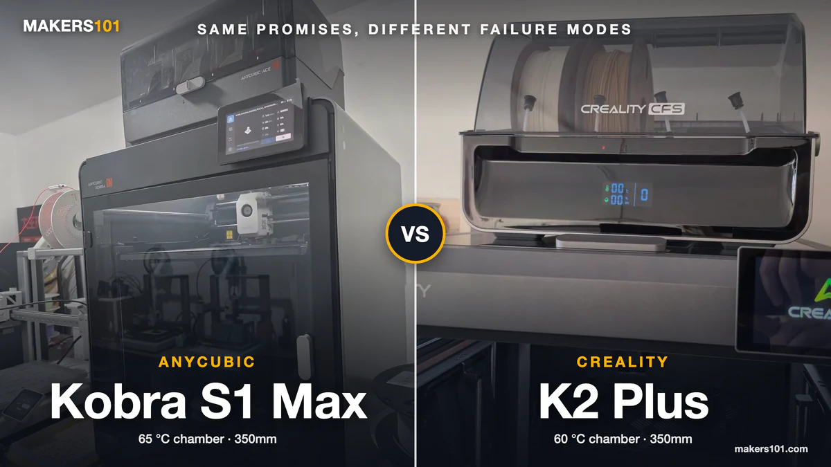 Anycubic Kobra S1 Max vs Creality K2 Plus: Same Promises, Different Failure Modes