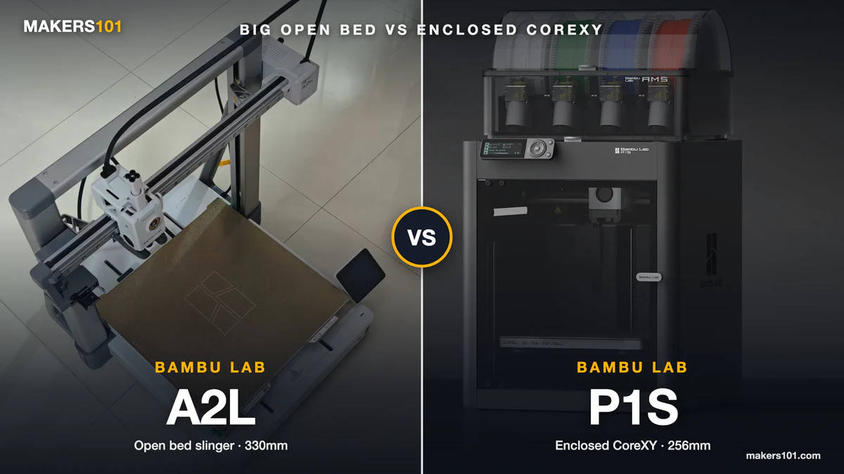 Bambu Lab A2L vs Bambu Lab P1S (2026): Bigger Open Bed or Enclosed CoreXY? 43 Bambu Lab A2L vs Bambu Lab P1S (2026): Bigger Open Bed or Enclosed CoreXY?