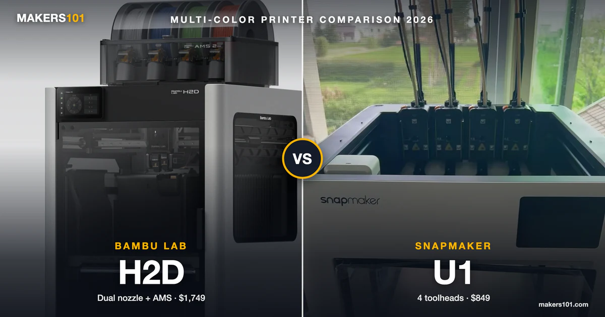 Bambu Lab H2D Vs Snapmaker U1 (2026): Which Should You Buy?