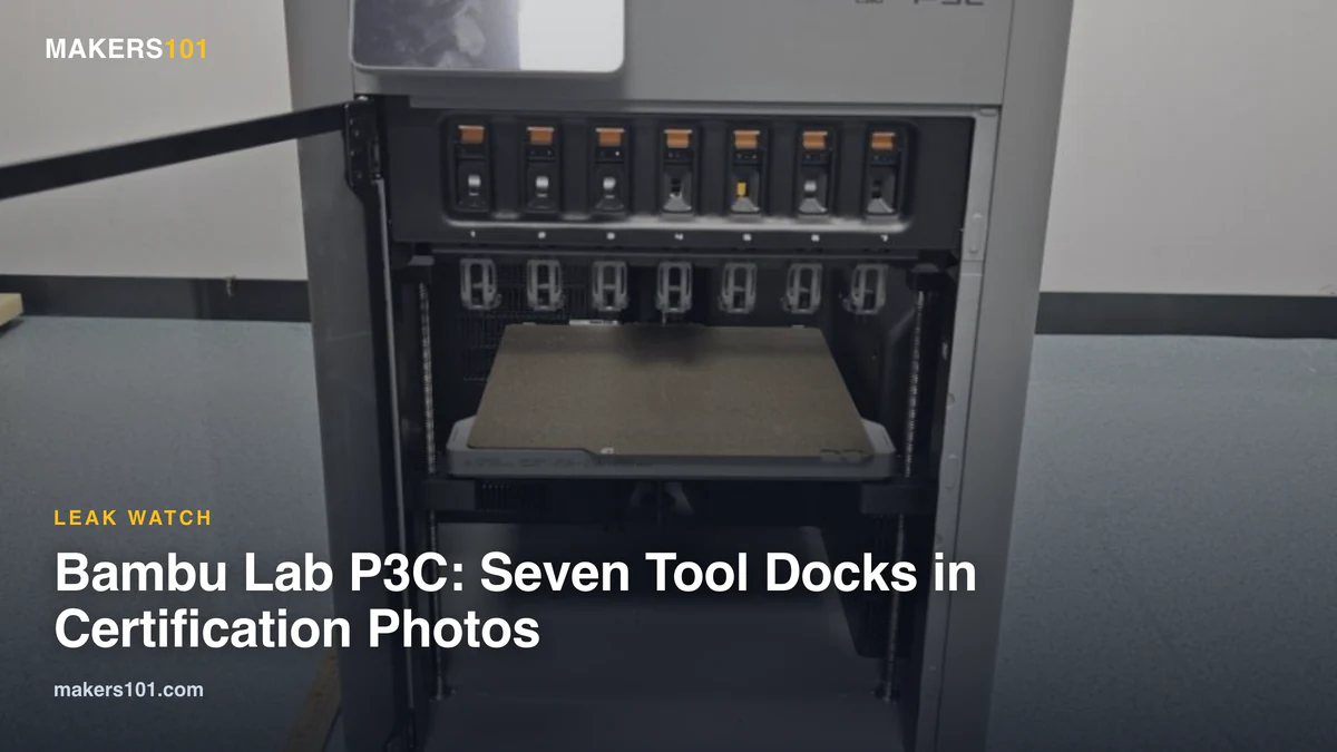Bambu Lab P3C Photos Show Seven Tool Docks: Should P2S Buyers Wait? 1 Bambu Lab P3C Photos Show Seven Tool Docks: Should P2S Buyers Wait?