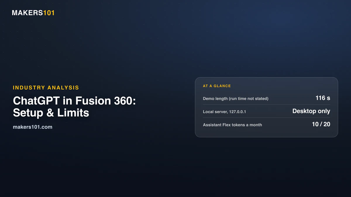 ChatGPT in Fusion 360: What Autodesk’s MCP Demo Shows, How to Set It Up, and Where It Falls Short (2026)