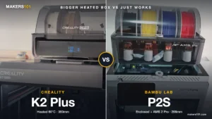 Creality K2 Plus vs Bambu Lab P2S (2026): Bigger Heated Box or the Printer That Just Works?