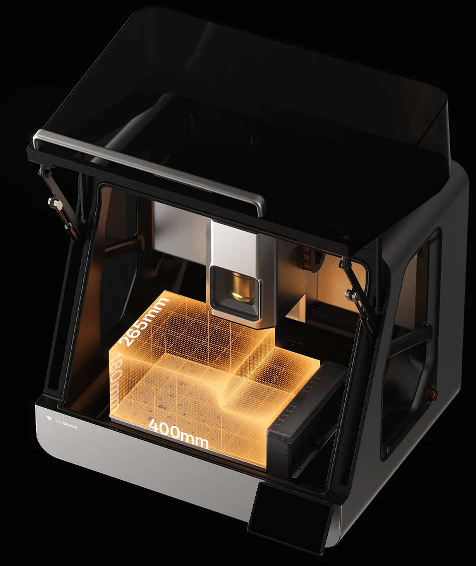 ToolDance X1 Desktop CNC Passes $13 Million on Kickstarter: What $2,999 Gets You and What to Check First 2 ToolDance X1 desktop CNC render showing its 400 by 265 mm work envelope